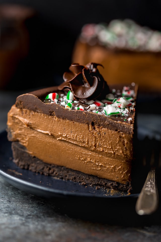 No-Bake Peppermint Mocha Cheesecake