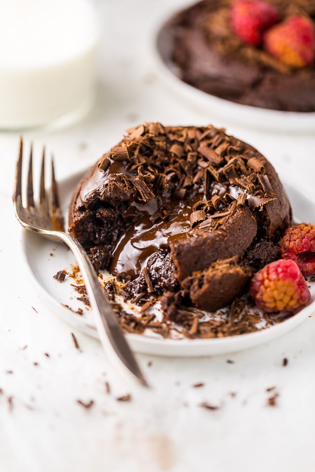 Molten Chocolate-Raspberry Cakes