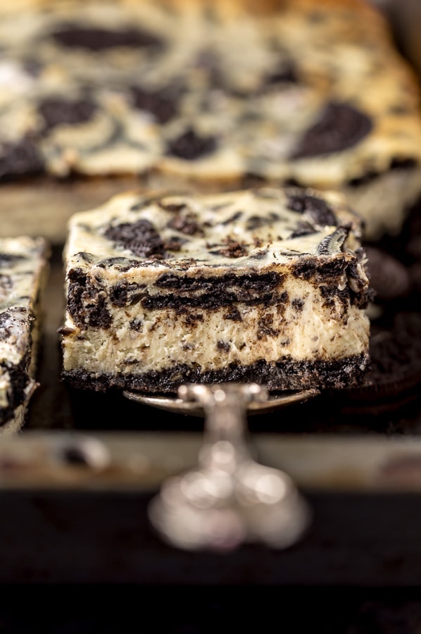 This is the best and easiest recipe for Oreo Cheesecake Bars! Crunchy, creamy, and loaded with Oreo cookies in every bite.