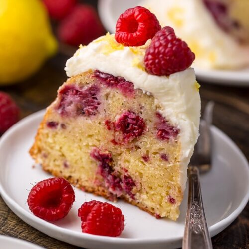 Lemon Raspberry Bundt Cake - Baker by Nature