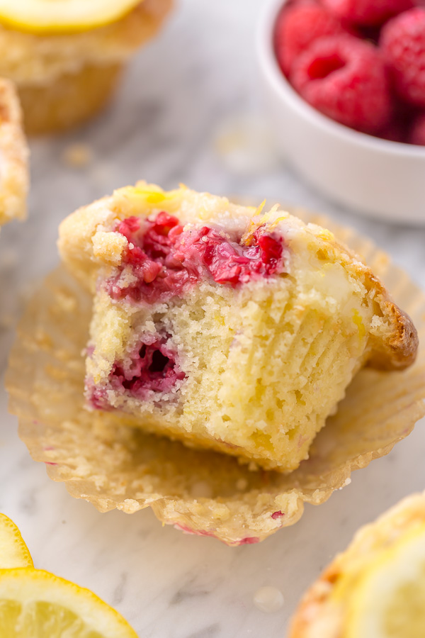 Moist and sunshiny sweet, these Lemon Raspberry Crumb Muffins are so good with a cup of coffee! Loaded with fresh raspberries and bursting with real lemon flavor, these are a must try for any lemon and raspberry lover!