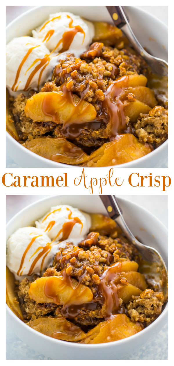 Salted Caramel Apple Crisp - Baker by Nature