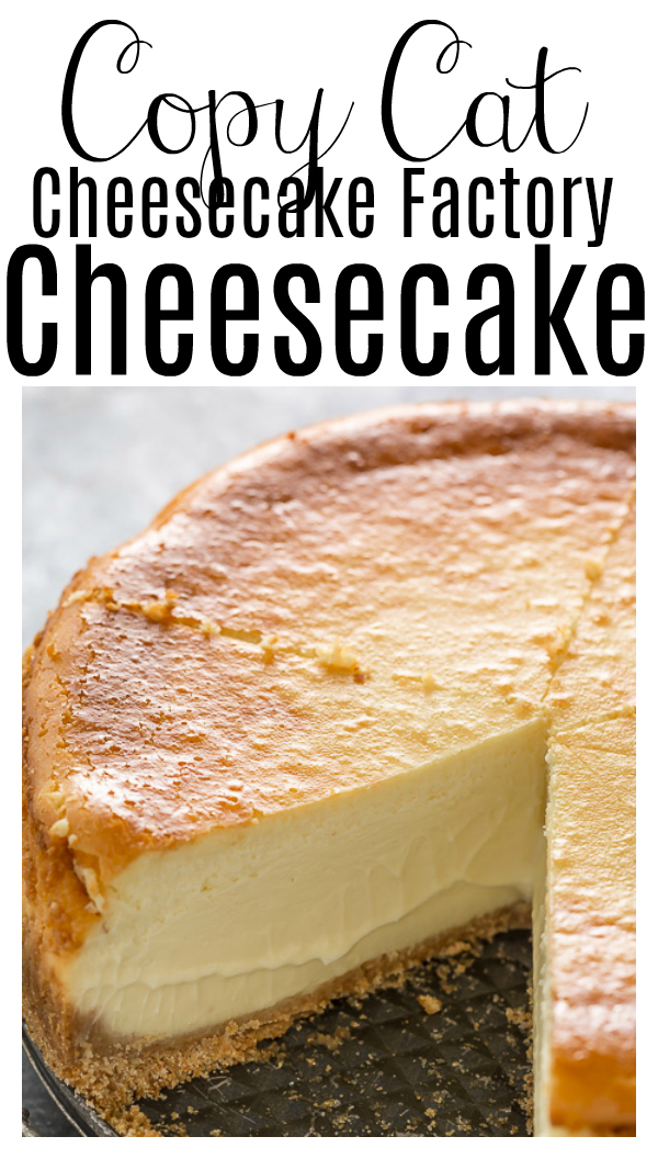 If you're anything like me, there's nothing better than sinking your fork into a thick slice of extra rich and creamy cheesecake! This version reminds me of the classic Cheesecake Factory cheesecake... but even better! Featuring a crunchy graham cracker crust and silky smooth cream cheese filling, this recipe will make everyone think you're a pro baker!