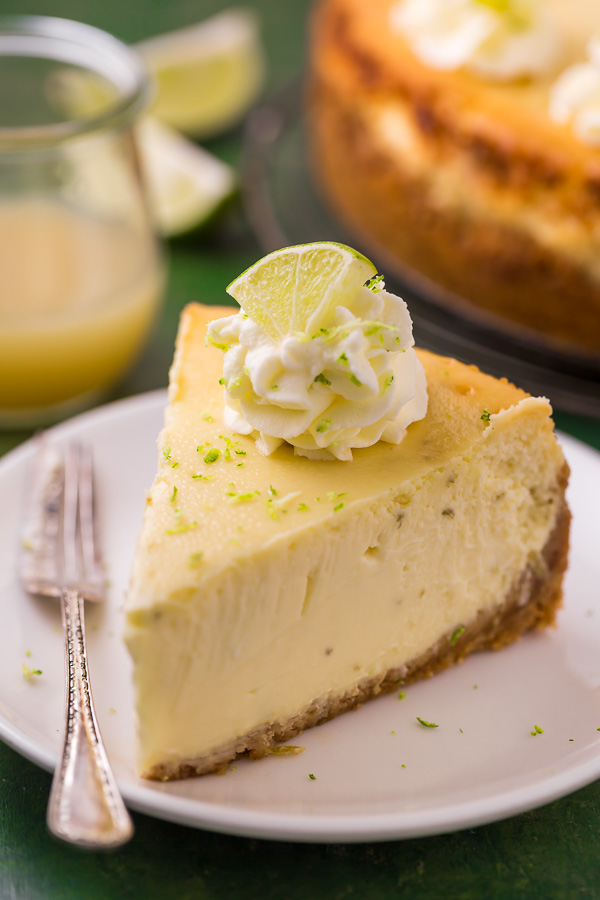 This Key Lime Cheesecake is so creamy and always a crowd-pleaser! The base is a graham cracker crust and the cheesecake filling is made with lime juice and lime zest, which provides plenty of lime flavor. If you love key lime pie and cheesecake, you have to try this great recipe!