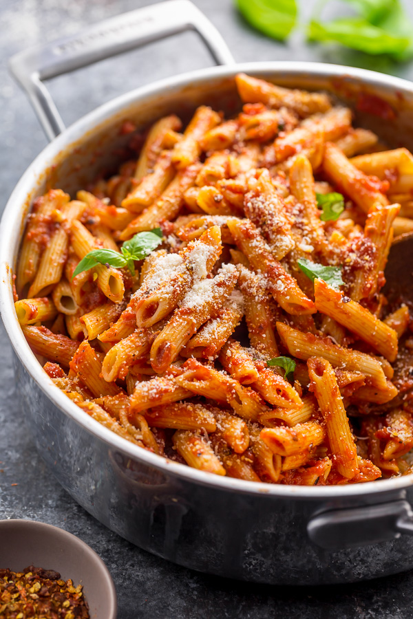 Penne Arrabbiata is spicy, saucy, and so easy! The combination of penne noodles, spicy tomato sauce, and parmesan cheese is simply irresistible. But the best part is this Italian pasta recipe is ready in about 20 minutes.