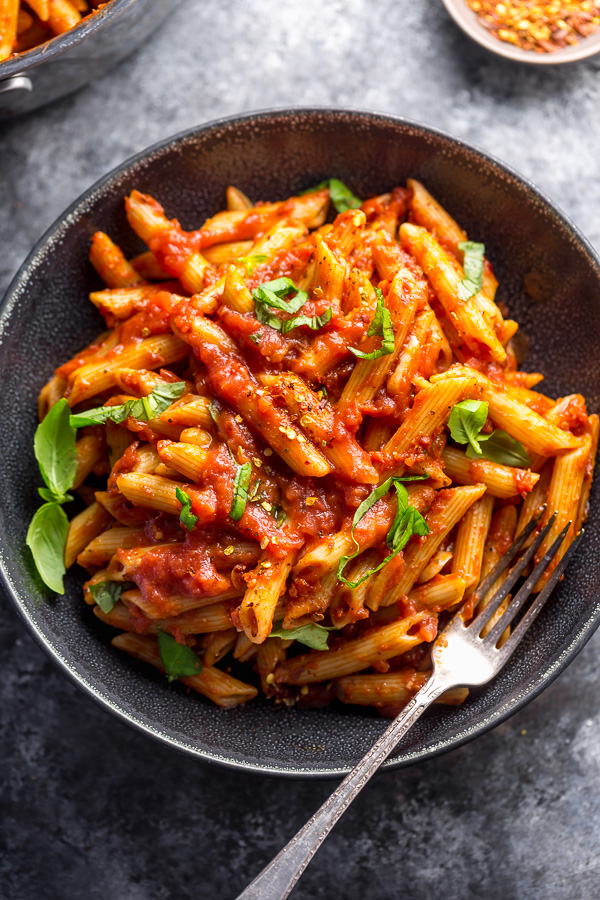Penne Arrabbiata is spicy, saucy, and so easy! The combination of penne noodles, spicy tomato sauce, and parmesan cheese is simply irresistible. But the best part is this Italian pasta recipe is ready in about 20 minutes.