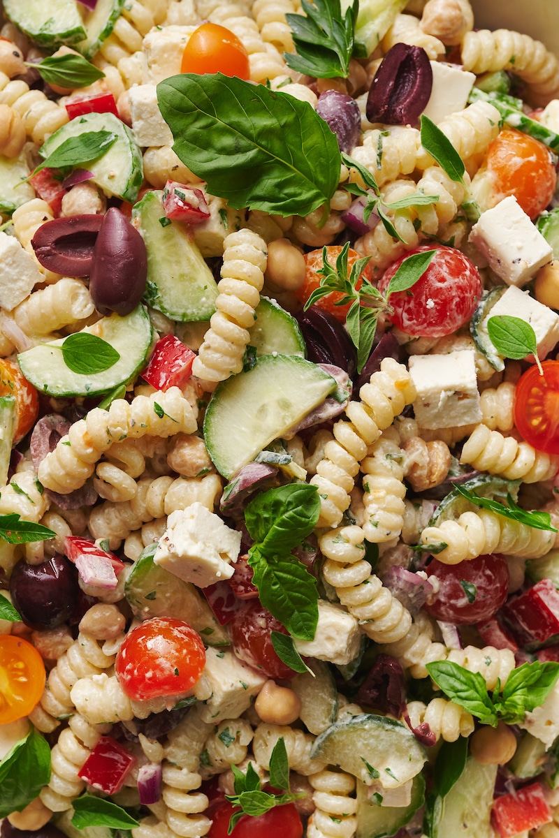 Mediterranean Pasta Salad [Meal Prep] - She Likes Food