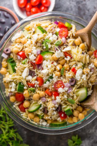 Greek Orzo Salad - Baker By Nature