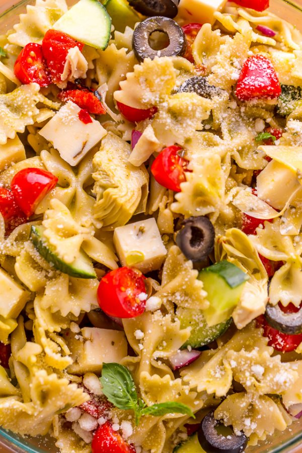 Easy Italian Veggie Pasta Salad - Baker by Nature