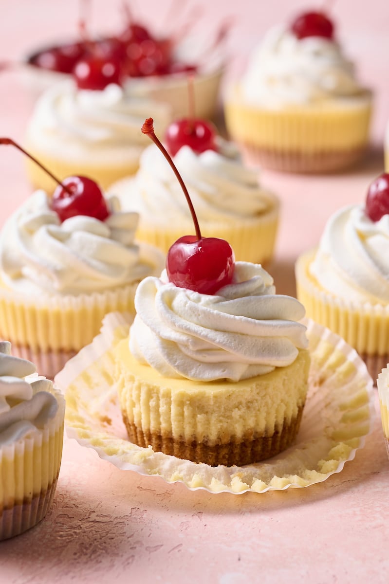 Mini Cheesecakes Served Plain or With Your Favorite Toppings