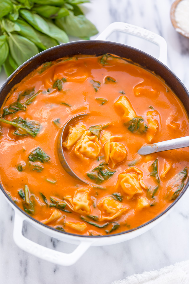 Creamy Tomato Tortellini Soup