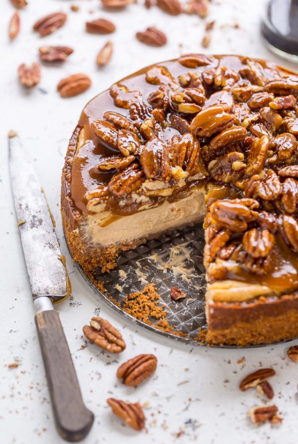 Pecan Pie Cheesecake - Baker by Nature