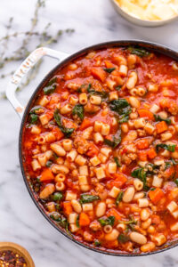 Pasta Fagioli Soup (Pasta and Beans) - Baker by Nature