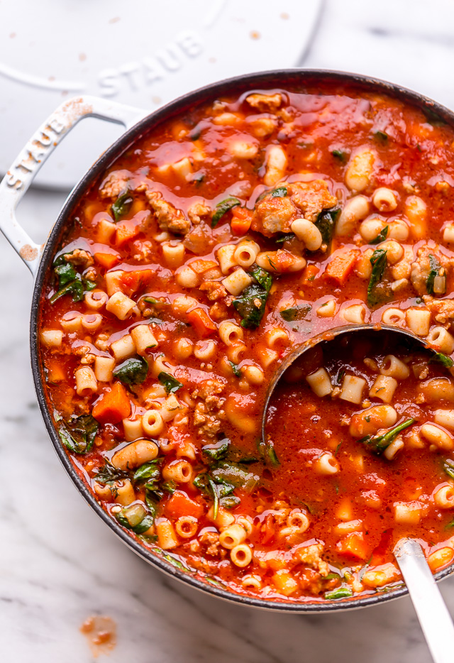 Pasta Fagioli Soup (Pasta and Beans) Baker by Nature