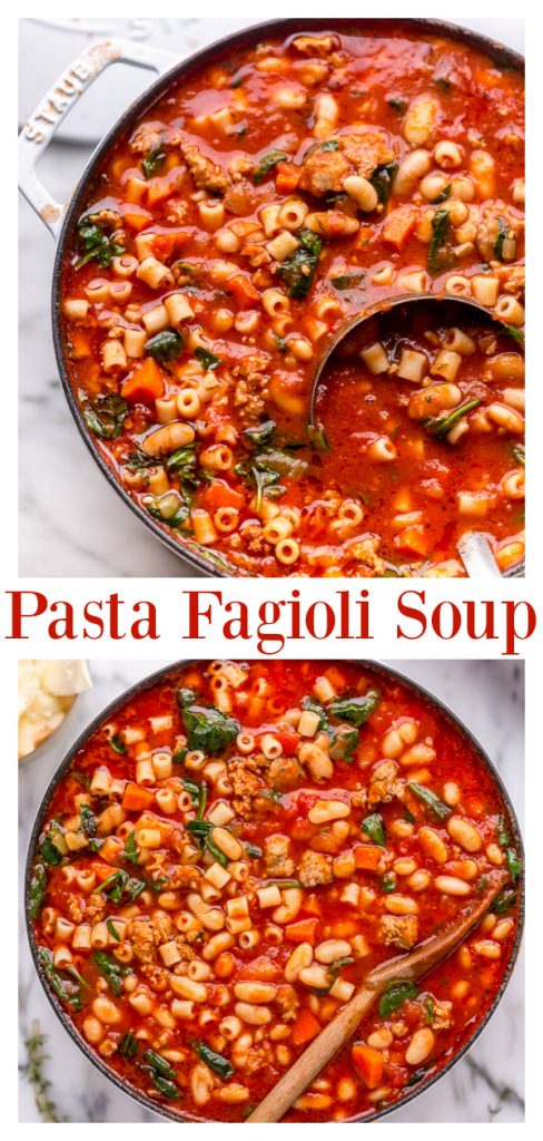 Easy Pasta Fagioli Soup Recipe - Baker by Nature
