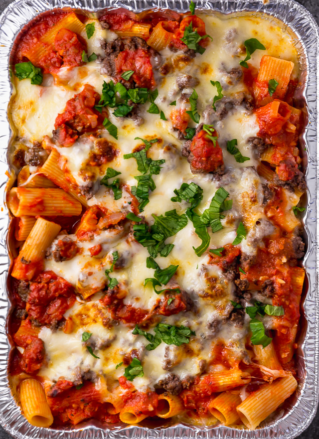 Baked Rigatoni with Beef - Baker by Nature