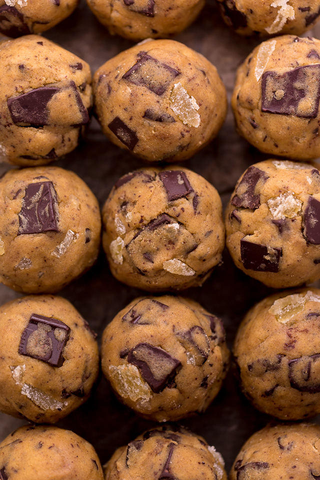 Chewy Ginger Chocolate Chunk Cookies - Baker by Nature