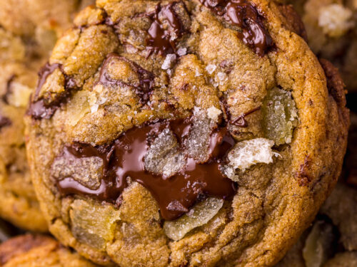 Chewy Ginger Chocolate Chunk Cookies - Baker by Nature