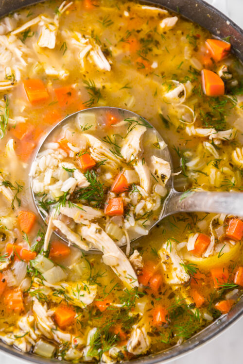 Chicken and Rice Soup (Rotisserie Chicken) - Baker by Nature