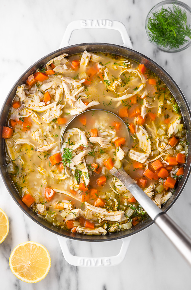 Mom's Chicken and Rice Soup - The Stay At Home Chef