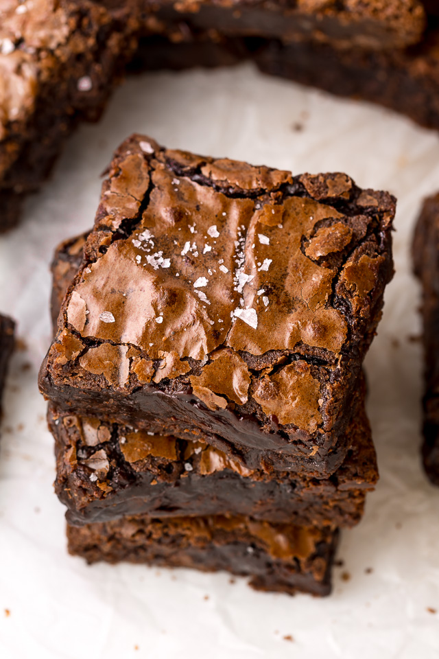 Skip the boxed brownie mix and make The BEST Cocoa Fudge Brownies instead! This recipe calls for everyday ingredients like butter, oil, eggs, sugar, unsweetened cocoa powder, all purpose flour, and salt. These super fudgy brownies are best served with a cold glass of milk!