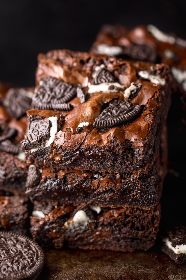 Oreo Fudge Brownies  Super Fudgy Brownie Recipe Using Brownie Mix