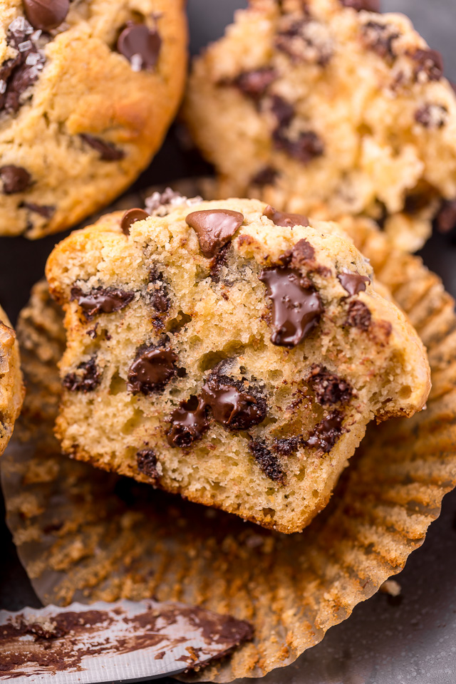 There are literally a million chocolate chip muffin recipes on the internet... but these moist chocolate chip muffins are truly the BEST! And that's not a humblebrag; it's a simple fact! These bakery style muffins come together in a jiffy - no electric mixer required!