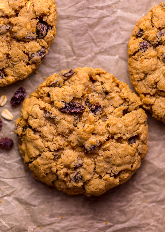 These Soft and Chewy Brown Butter Oatmeal Raisin Cookies are loaded with oats, raisins, and plenty of warm spices! Browning the butter adds TONS of flavor and once you try it, you'll never go back to another method! A great recipe to make anytime of year, but especially popular in our house during the holiday season!