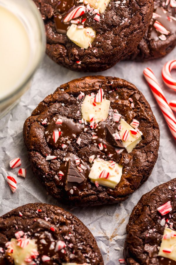 Double Chocolate Peppermint Fudge Cookies Baker by Nature