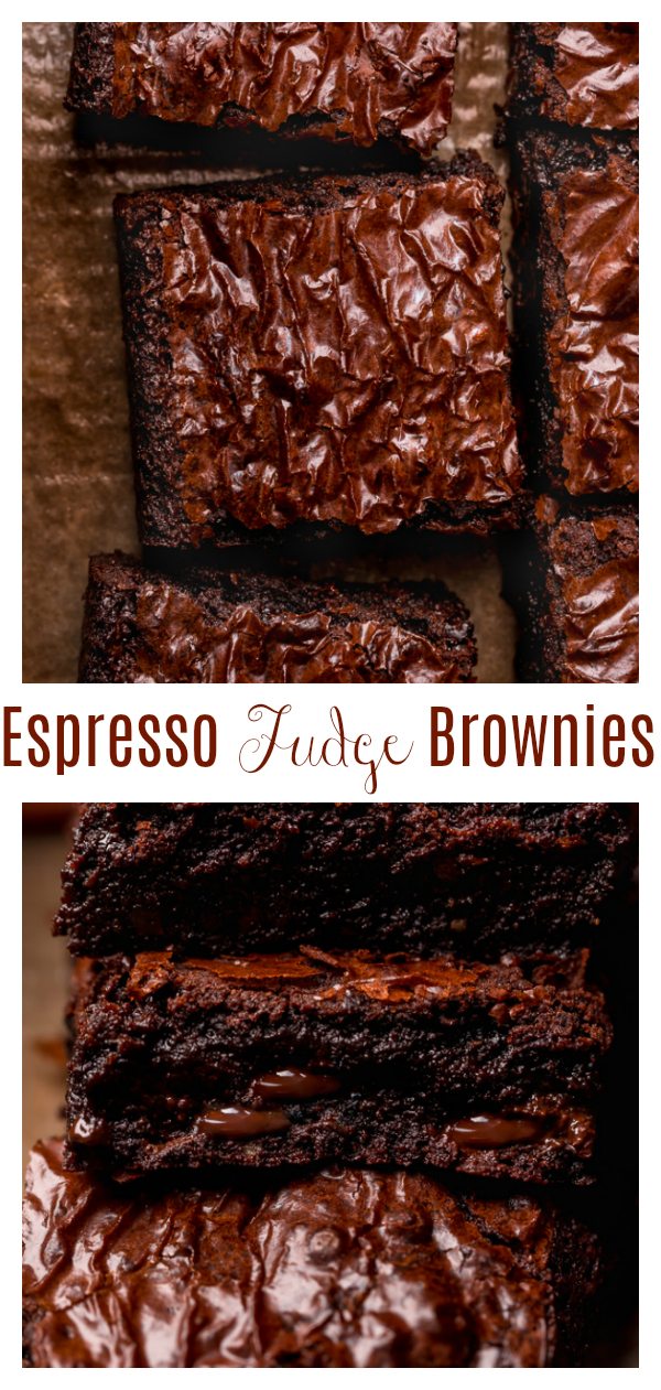 Coffee lovers will go crazy for these Espresso Chocolate Chunk Brownies! They're thick, fudgy, and loaded with rich chocolate espresso flavor. One of our favorite brownie recipes and always a crowd-pleaser!