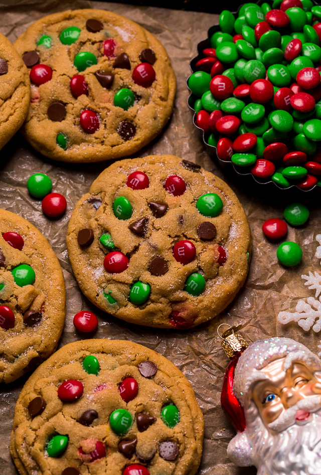 Big Peanut Butter M&M Cookies — Let's Dish Recipes