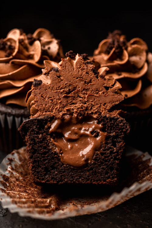 The Best Brooklyn Blackout Cupcakes are insanely moist, filled with chocolate pudding, and topped with fudgy chocolate frosting and chocolate cake crumbs! Just like Brooklyn Blackout Cake... but in cupcake form! These require a little advance planning, but are sure to be a showstopper at your next event!