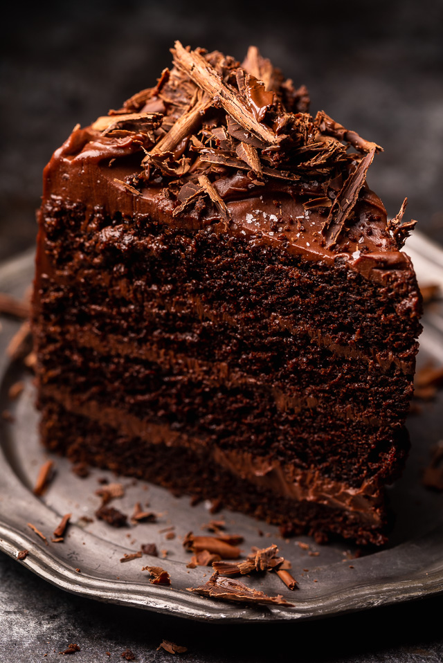 If you love chocolate cake, you have to try this sinfully delicious recipe for Devil's Food Cake! It's an old-fashioned recipe that's intensely rich, moist yet dense, and totally decadent! Exploding with rich chocolate flavor and covered in chocolate frosting, it's sure to become your favorite chocolate cake recipe!