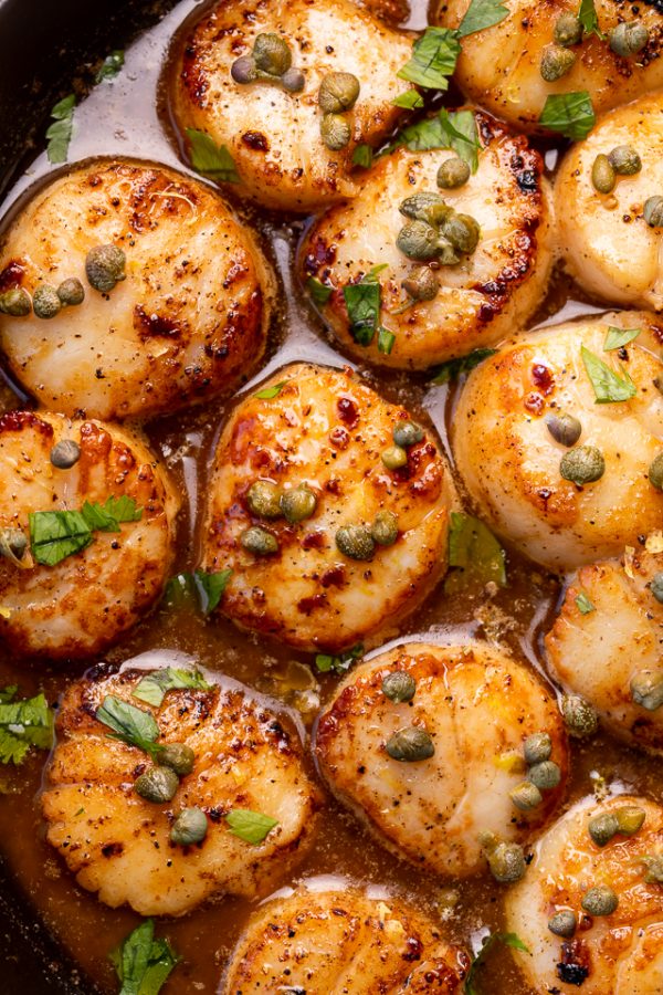 Pan Seared Scallops with Lemon Caper Sauce Baker by Nature