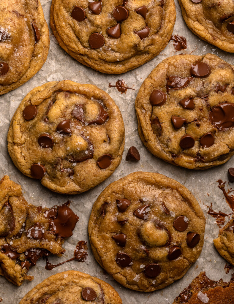 Soft Batch Chocolate Chip Cookies are super soft, tender, and flavorful! This is the PERFECT chocolate chip cookie recipe for making ice cream sandwiches!