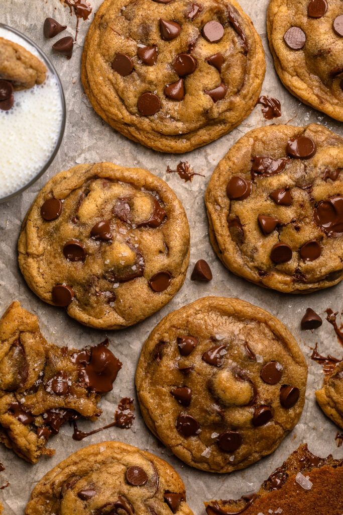 Soft Batch Chocolate Chip Cookies are super soft, tender, and flavorful! This is the PERFECT chocolate chip cookie recipe for making ice cream sandwiches!