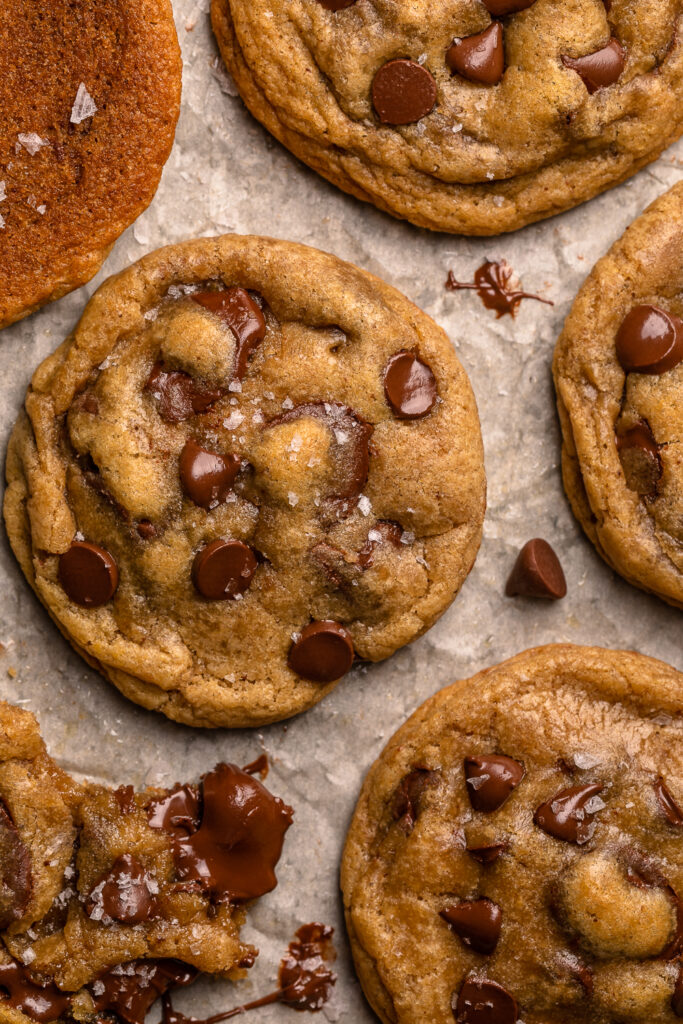 Soft Batch Chocolate Chip Cookies are super soft, tender, and flavorful! This is the PERFECT chocolate chip cookie recipe for making ice cream sandwiches!