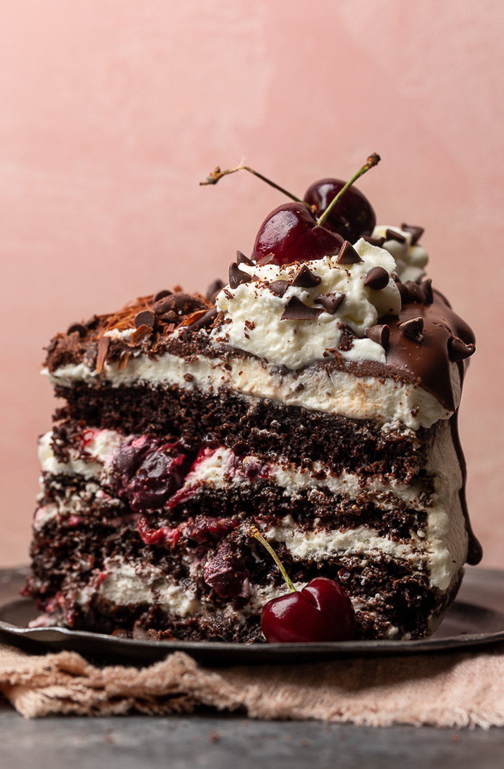 Chocolate Party Cake with Dark Chocolate Ganache and Homemade Sprinkles