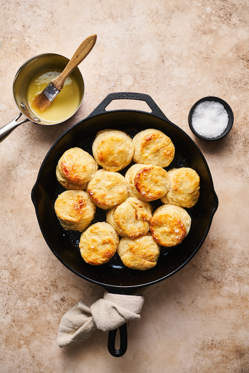 Flaky Golden Brown Buttermilk Biscuits are perfect for breakfast, brunch, or dinner! An easy crowd-pleasing recipe that will instantly become a favorite with your family! No food processor required!