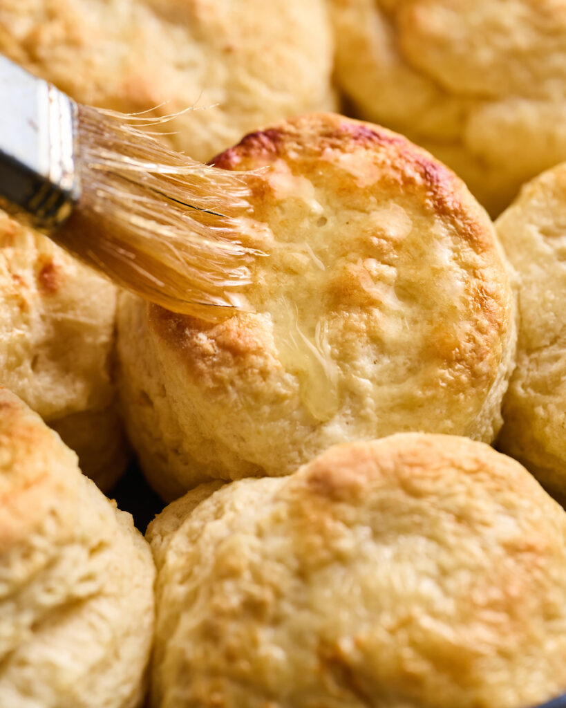 Flaky Golden Brown Buttermilk Biscuits are perfect for breakfast, brunch, or dinner! An easy crowd-pleasing recipe that will instantly become a favorite with your family! No food processor required!