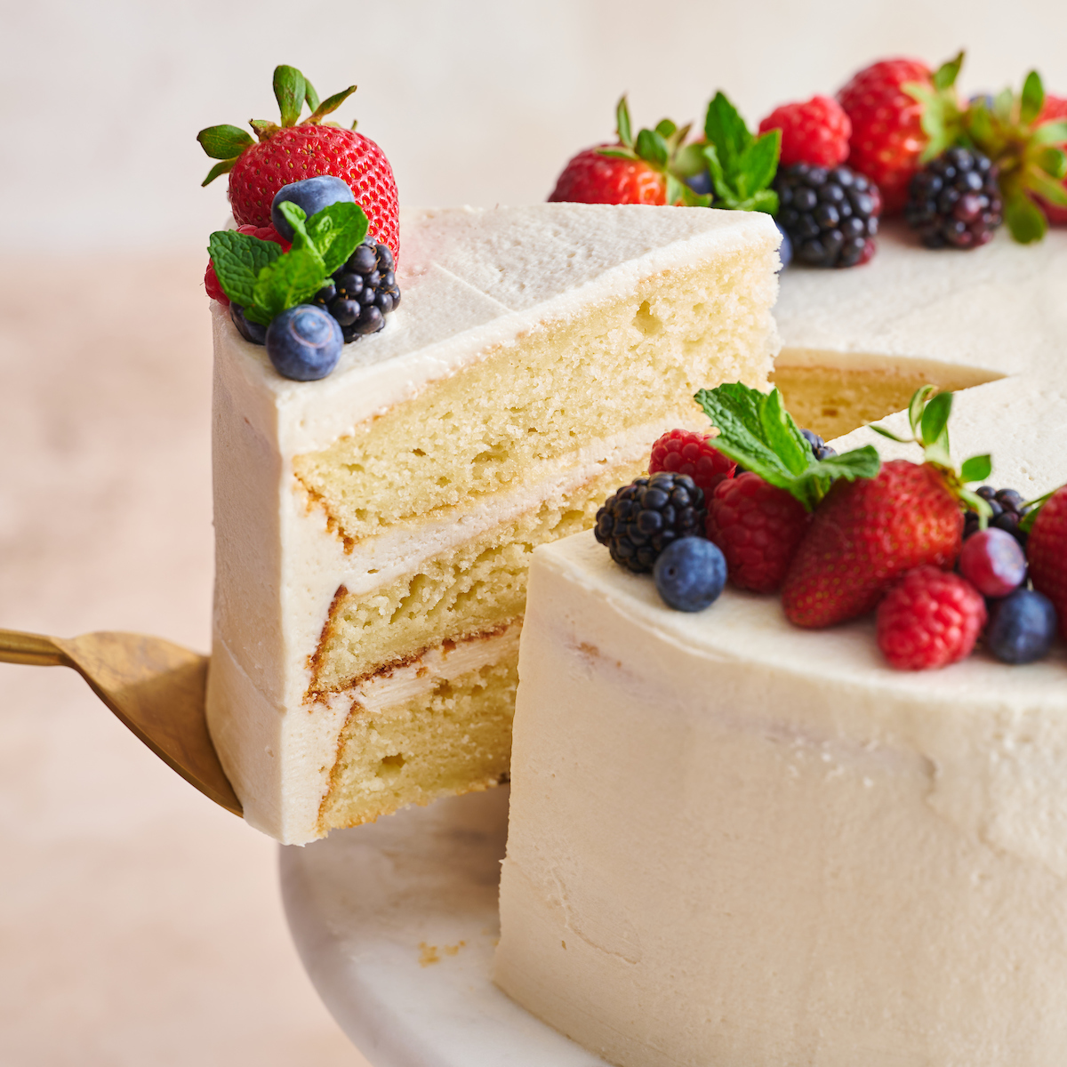 One Bowl Vanilla Cake Mix Recipe. Beautiful, Easy Layer Cake.