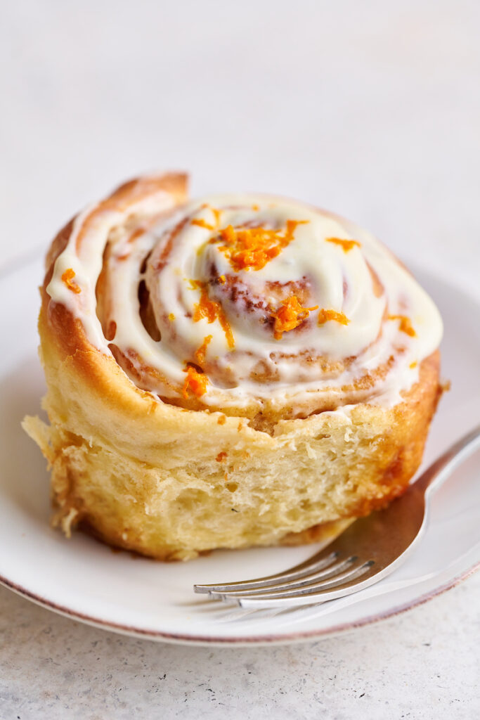 Soft Fluffy Orange Cinnamon Rolls Baker by Nature