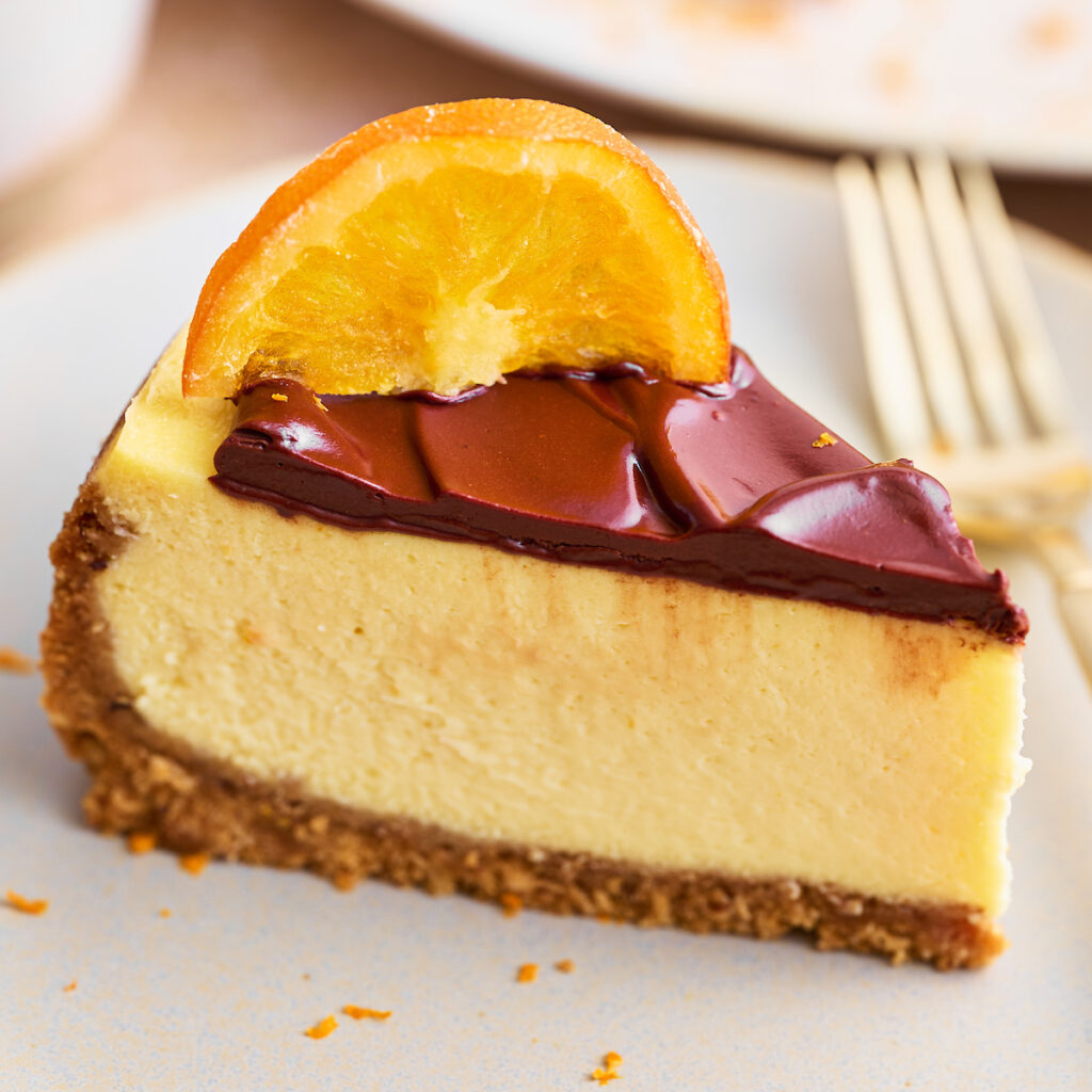 Orange Mascarpone Cheesecake with Chocolate Ganache - Baker by Nature Orange Mascarpone Cheesecake with Chocolate Ganache - Baker by Nature