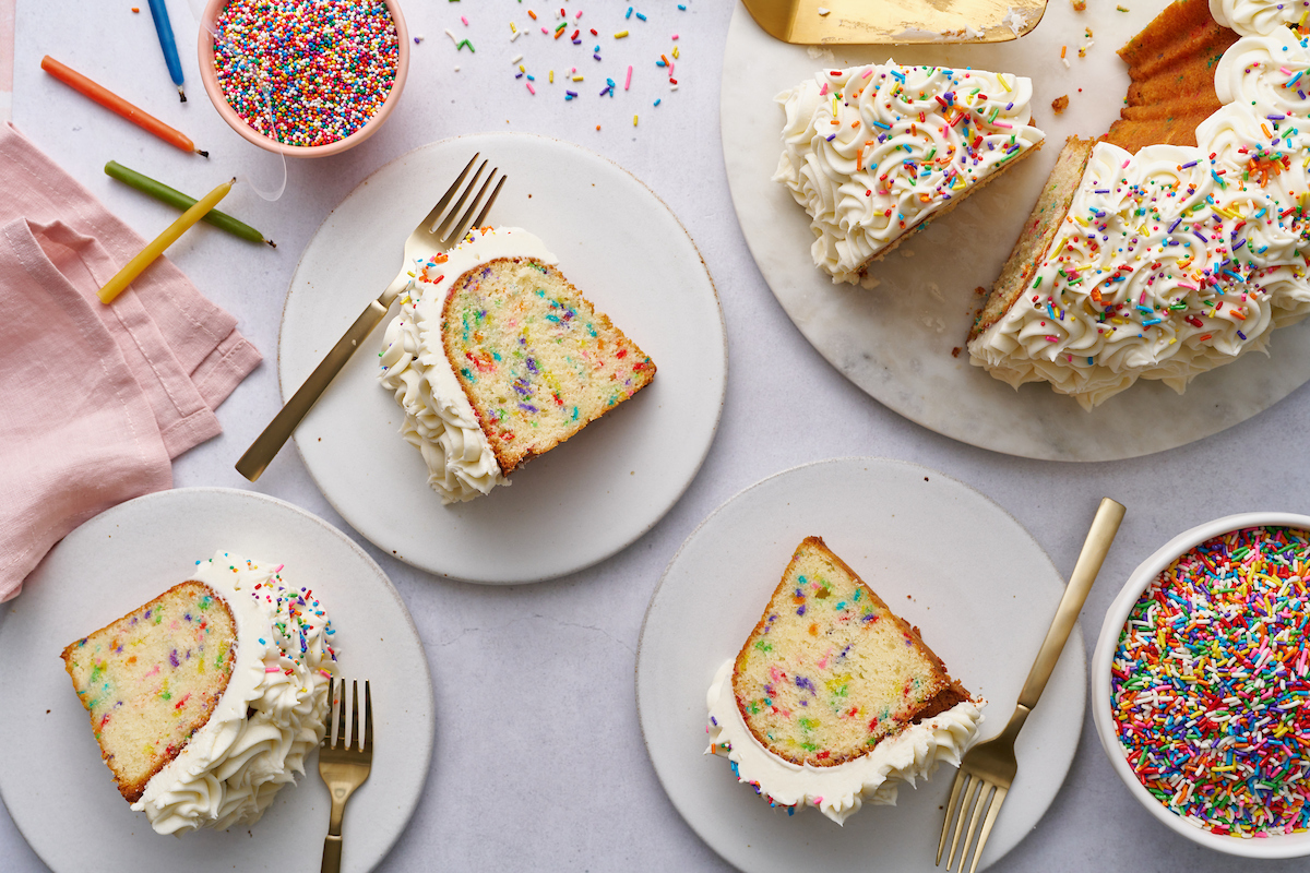 If you're looking to celebrate, this Funfetti Bundt Cake Birthday Cake is here for you! Ultra moist and loaded with rainbow sprinkles, this happy cake is perfect for birthday parties, bridal brunches, or baby showers! Skip the boxed funfetti Cake mix and make this delightful pound cake instead!