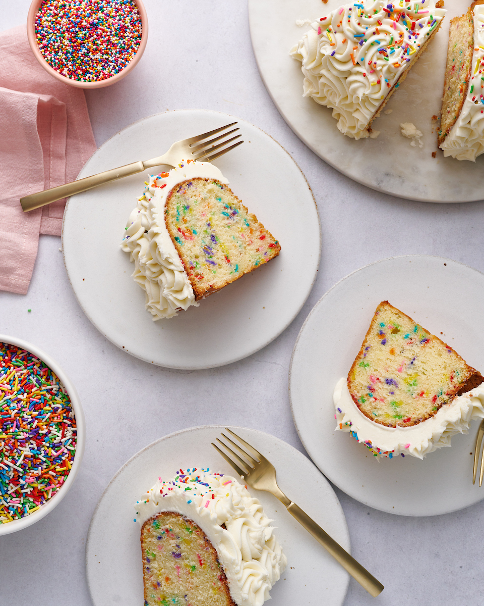 If you're looking to celebrate, this Funfetti Bundt Cake Birthday Cake is here for you! Ultra moist and loaded with rainbow sprinkles, this happy cake is perfect for birthday parties and celebrations big or small. So much easier than baking a layer cake, but just as impressive.