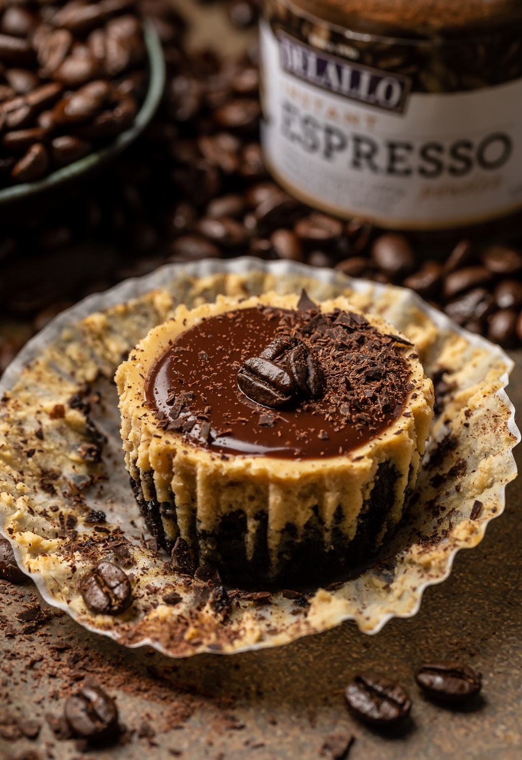 Mini Espresso Cheesecakes - Baker by Nature
