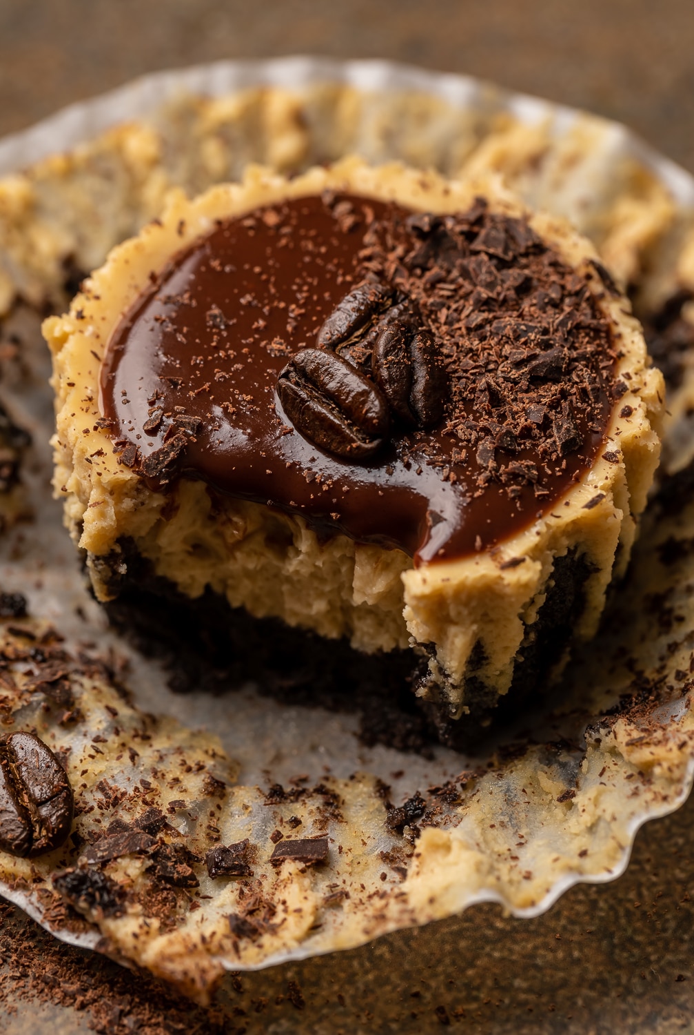 Mini Coffee Cheesecake with Oreo Cookie Crust