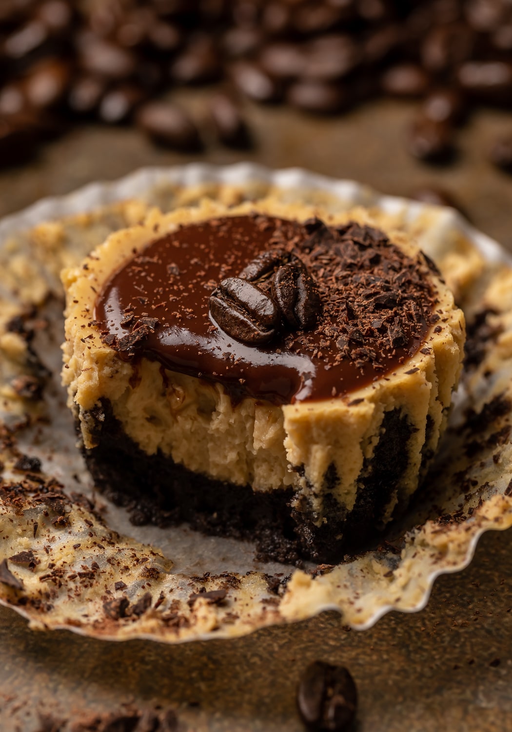 Mini Coffee Cheesecake with Oreo Cookie Crust