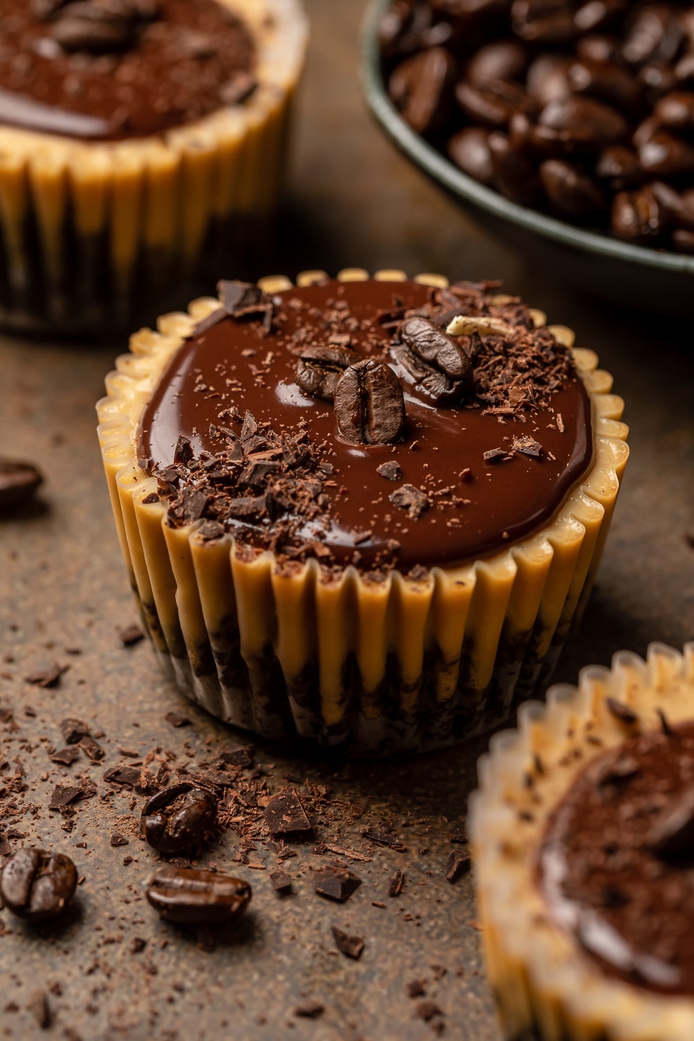 Mini Coffee Cheesecake with Oreo Cookie Crust