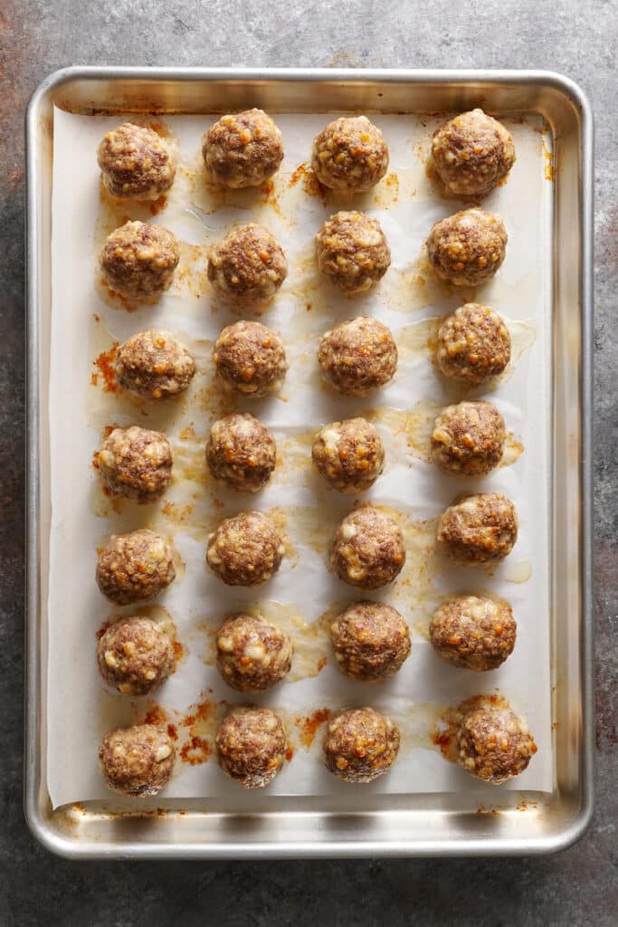 How to make homemade meatballs for meatball subs.